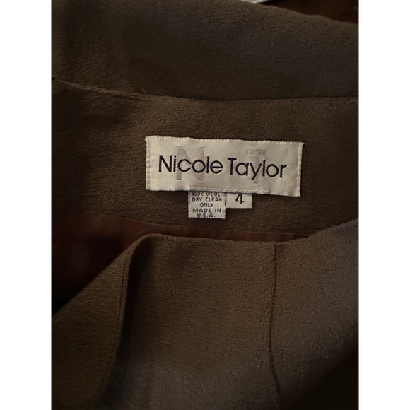 Nicole Taylor Wool Skirt, Size 4, Brown - Picture 4 of 4